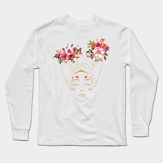 Spa Salon Art Long Sleeve T-Shirt by erzebeth